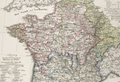 Map of France from 1852