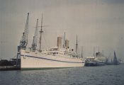 A port bow view of Empire Windrush